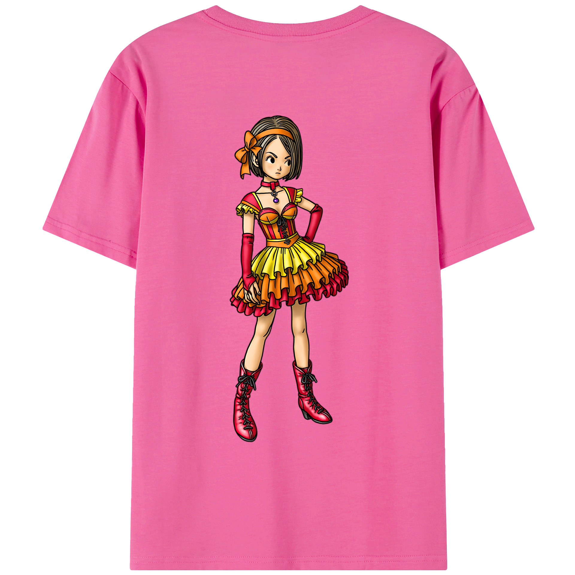（画像用） ドラゴンクエスト Doragon Kuesuto Dragon Quest レディース半袖Tシャツ(バックプリント)